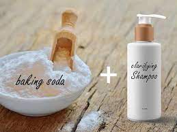 Add baking soda to clarifying shampoo