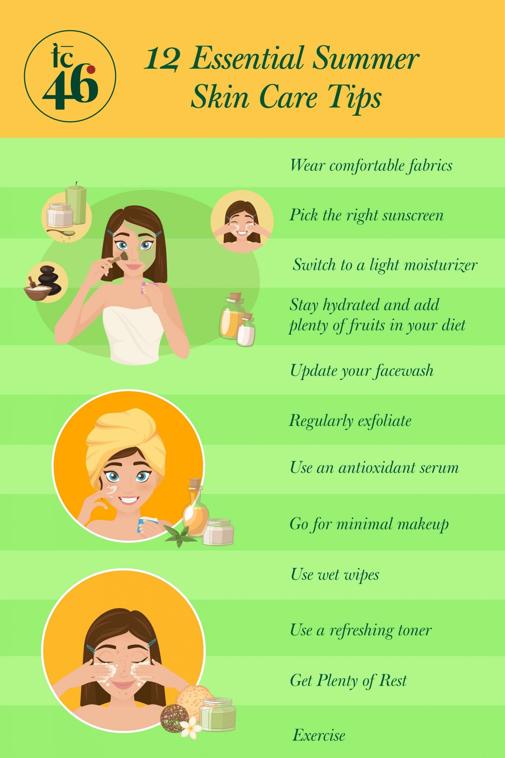 Best Facial For Glowing Skin In Summer infographics